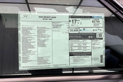 2026 INFINITI QX80 SPORT