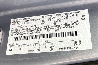 2022 Ford Escape SE