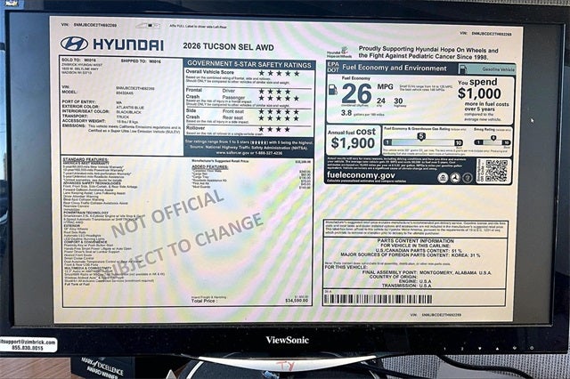 2026 Hyundai Tucson SEL AWD