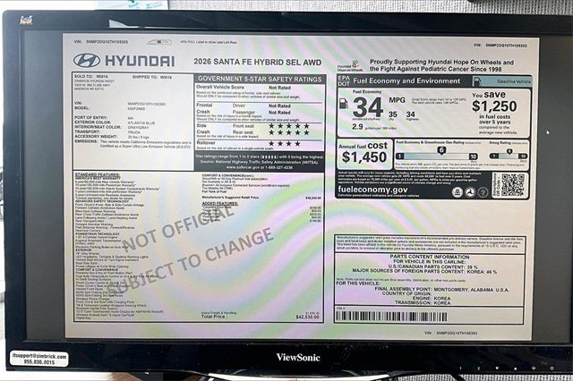 2026 Hyundai Santa Fe Hybrid SEL