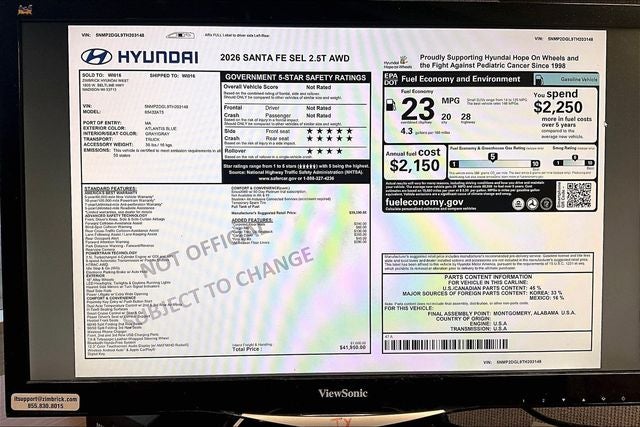 2026 Hyundai Santa Fe SEL AWD