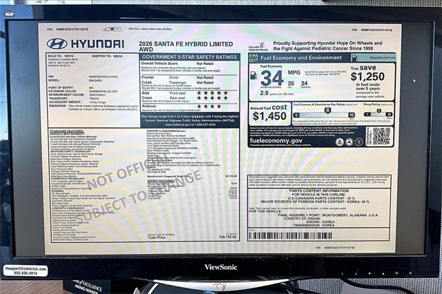 2026 Hyundai Santa Fe Hybrid Limited