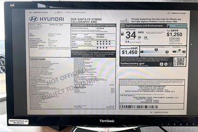 2026 Hyundai Santa Fe Hybrid Calligraphy