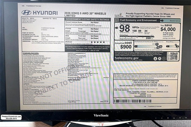 2026 Hyundai IONIQ 5 Limited