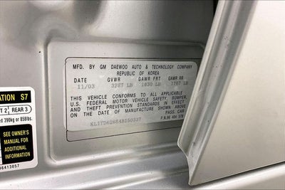 2004 Chevrolet Aveo Base