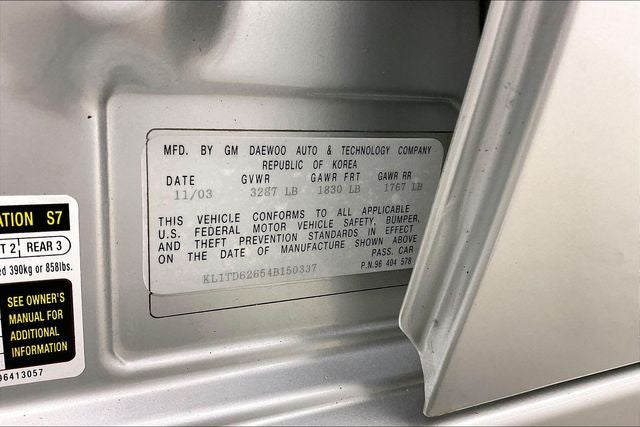 2004 Chevrolet Aveo Base