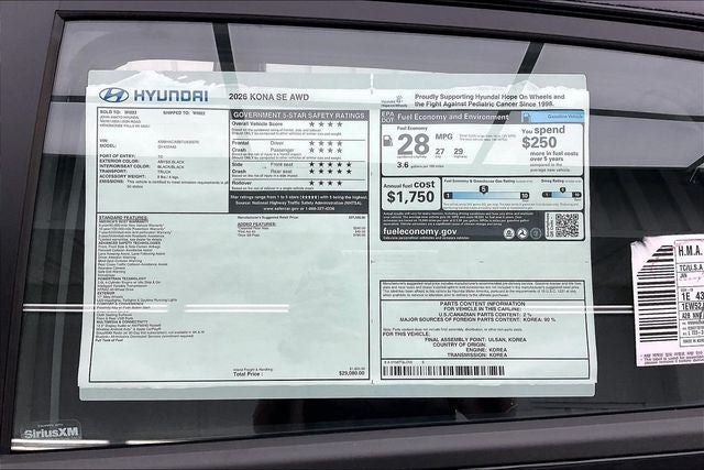 2026 Hyundai Kona SE AWD