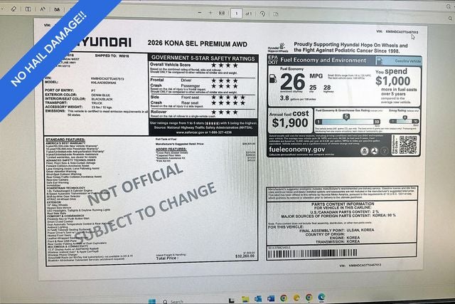 2026 Hyundai Kona SEL Premium AWD