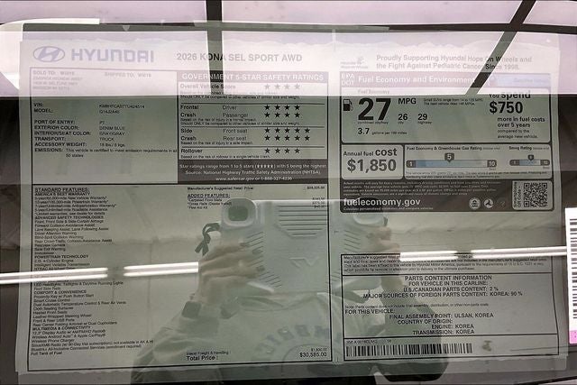 2026 Hyundai Kona SEL Sport AWD