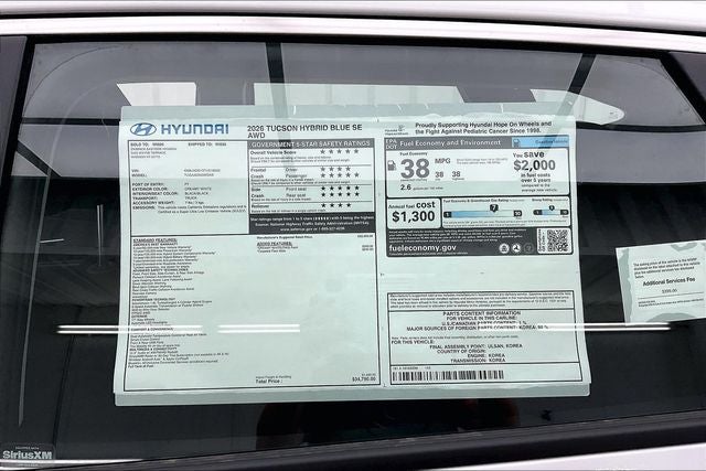 2026 Hyundai Tucson Hybrid Blue