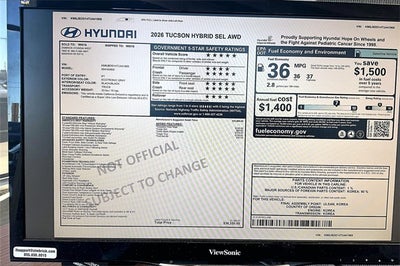 2026 Hyundai Tucson Hybrid SEL AWD