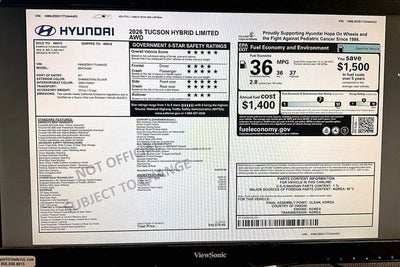 2026 Hyundai Tucson Hybrid Limited