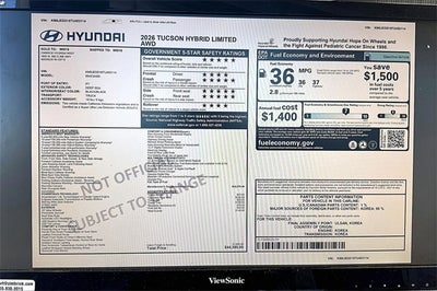 2026 Hyundai Tucson Hybrid Limited
