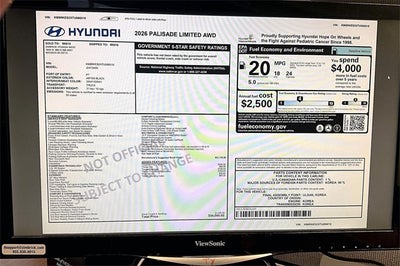 2026 Hyundai Palisade Limited AWD