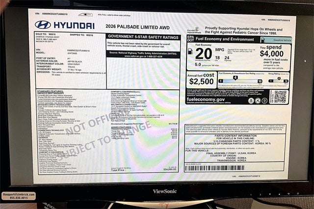 2026 Hyundai Palisade Limited AWD