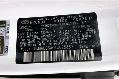 2026 Hyundai Palisade Hybrid SEL 7P