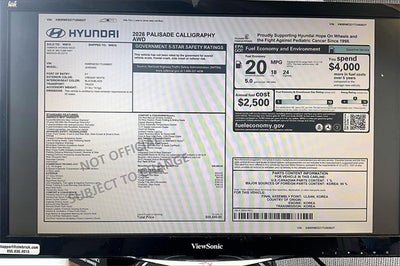 2026 Hyundai Palisade Calligraphy AWD