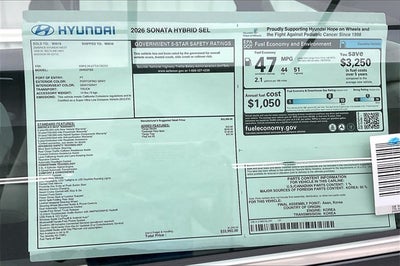 2026 Hyundai Sonata Hybrid SEL
