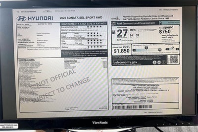 2026 Hyundai Sonata SEL Sport