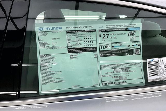 2026 Hyundai Sonata SEL Sport