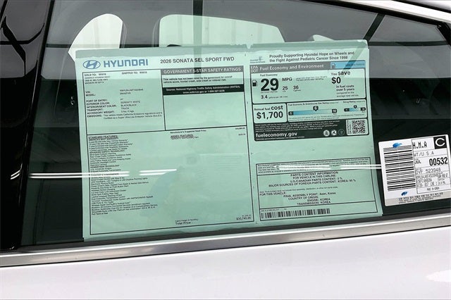 2026 Hyundai Sonata SEL Sport