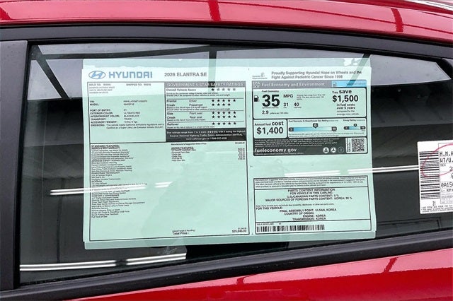 2026 Hyundai Elantra SE