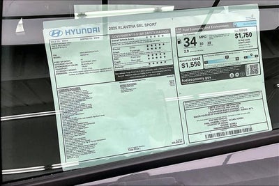 2025 Hyundai Elantra SEL Sport