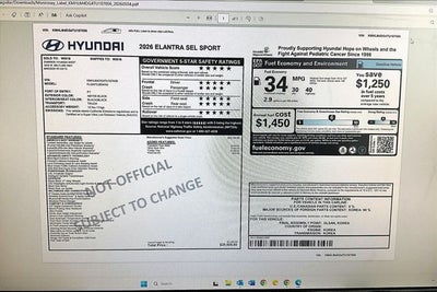 2026 Hyundai Elantra SEL Sport
