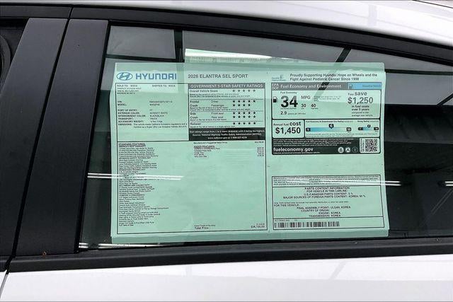 2026 Hyundai Elantra SEL Sport