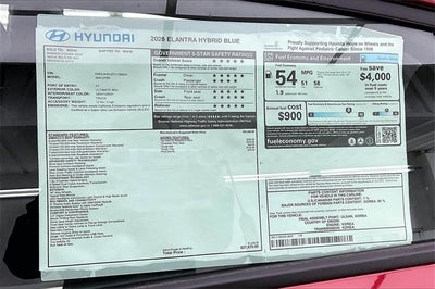 2026 Hyundai Elantra Hybrid Blue