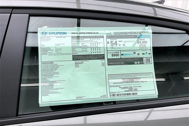 2026 Hyundai Elantra Hybrid Blue