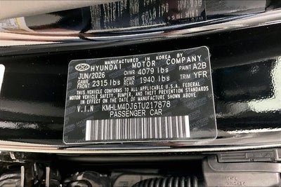 2026 Hyundai Elantra Hybrid Blue