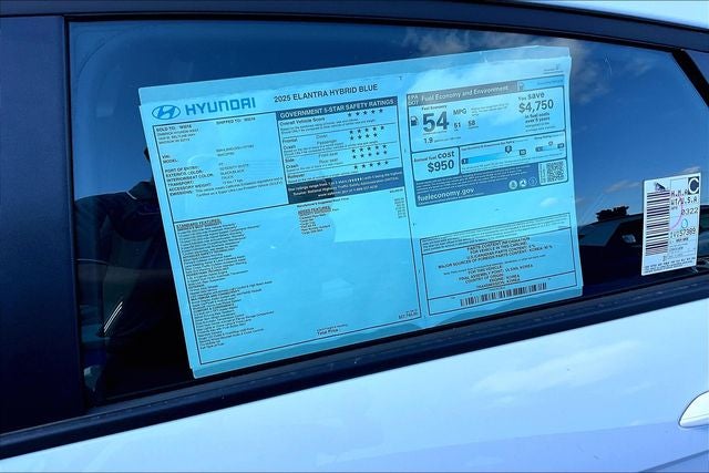 2025 Hyundai Elantra Hybrid Blue
