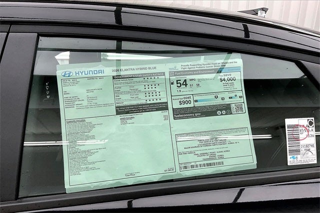 2026 Hyundai Elantra Hybrid Blue