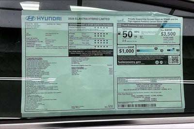 2026 Hyundai Elantra Hybrid Limited