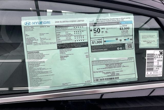 2026 Hyundai Elantra Hybrid Limited