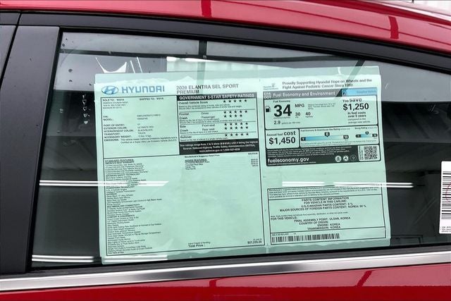 2026 Hyundai Elantra SEL Sport Premium