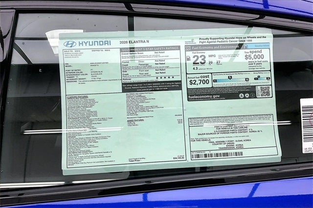 2026 Hyundai Elantra N Sedan