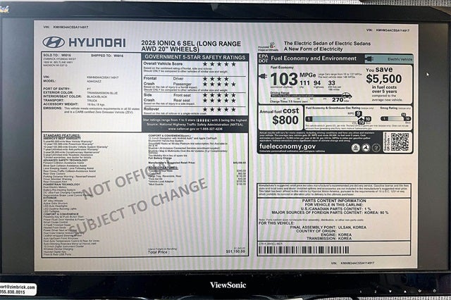 2025 Hyundai IONIQ 6 SEL