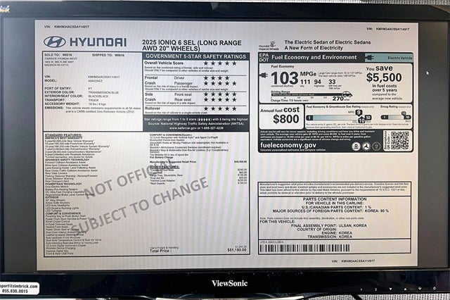 2025 Hyundai IONIQ 6 SEL