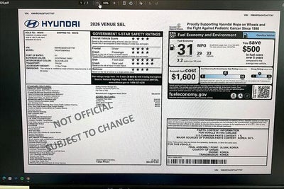 2026 Hyundai Venue SEL