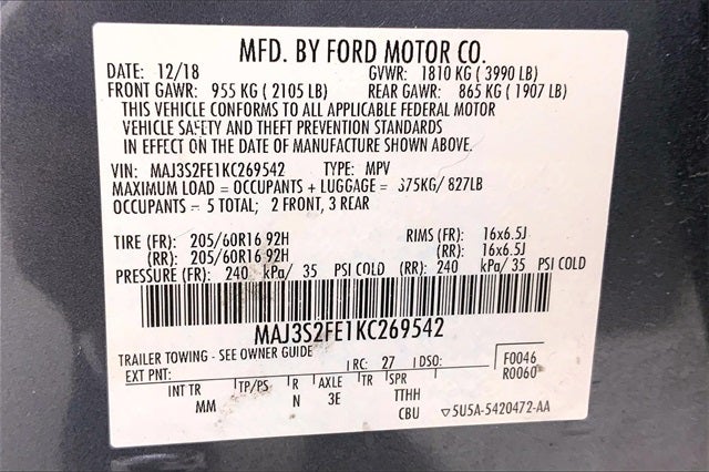 2019 Ford EcoSport S