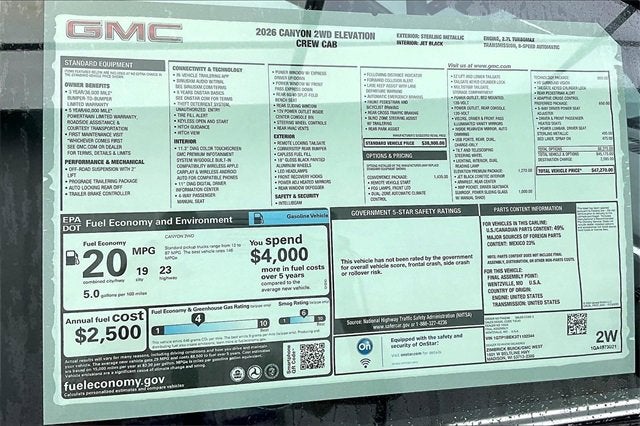 2026 GMC Canyon Elevation