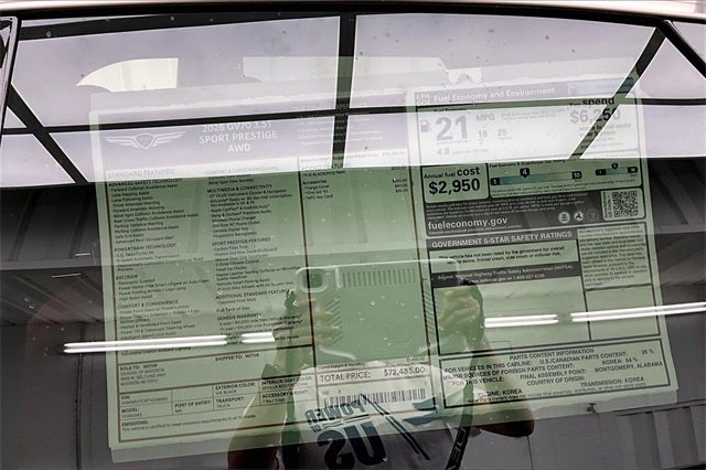 2026 Genesis GV70 3.5T SPORT PRESTIGE