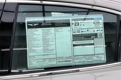 2026 Genesis G70 2.5T PRESTIGE