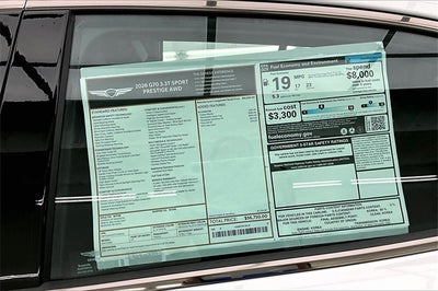 2026 Genesis G70 3.3T SPORT PRESTIGE