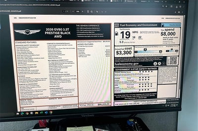 2026 Genesis GV80 3.5T PRESTIGE BLACK