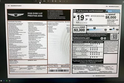 2026 Genesis GV80 3.5T Prestige