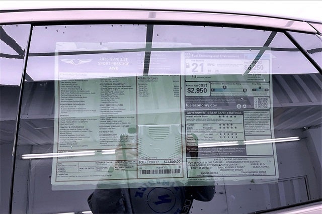 2026 Genesis GV70 3.5T SPORT PRESTIGE